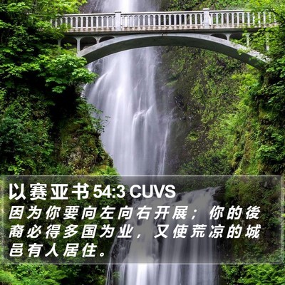 以 赛 亚 书 54:3 CUVS Bible Verse Image