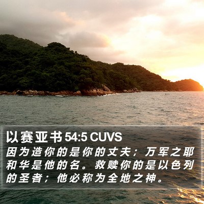 以 赛 亚 书 54:5 CUVS Bible Verse Image
