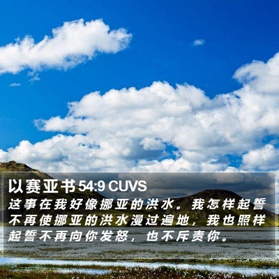 以 赛 亚 书 54:9 CUVS Bible Verse Image