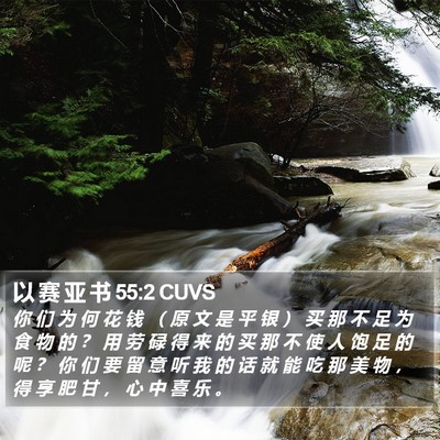 以 赛 亚 书 55:2 CUVS Bible Verse Image
