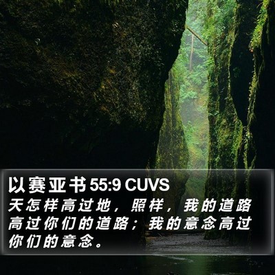 以 赛 亚 书 55:9 CUVS Bible Verse Image