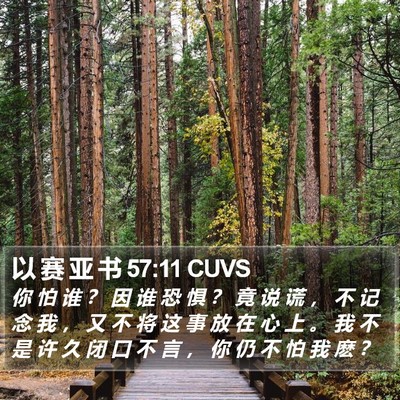 以 赛 亚 书 57:11 CUVS Bible Verse Image