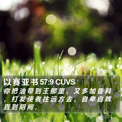 以 赛 亚 书 57:9 CUVS Bible Verse Image