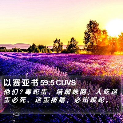 以 赛 亚 书 59:5 CUVS Bible Verse Image