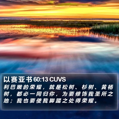 以 赛 亚 书 60:13 CUVS Bible Verse Image