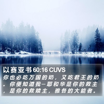 以 赛 亚 书 60:16 CUVS Bible Verse Image
