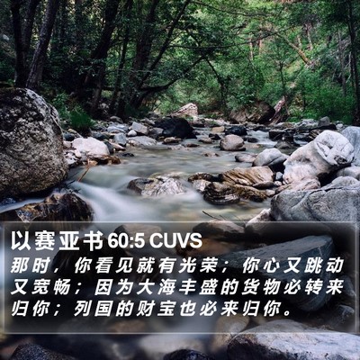 以 赛 亚 书 60:5 CUVS Bible Verse Image