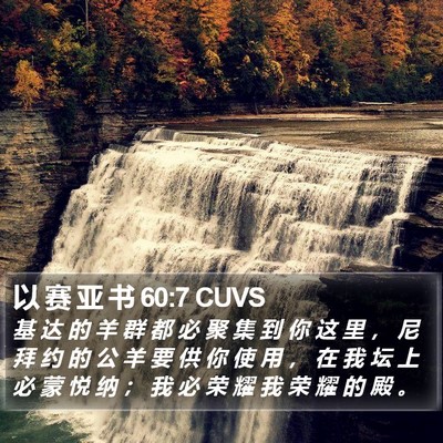 以 赛 亚 书 60:7 CUVS Bible Verse Image