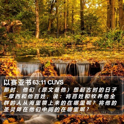 以 赛 亚 书 63:11 CUVS Bible Verse Image
