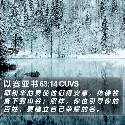 以 赛 亚 书 63:14 CUVS Bible Verse Image