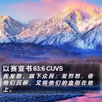 以 赛 亚 书 63:6 CUVS Bible Verse Image