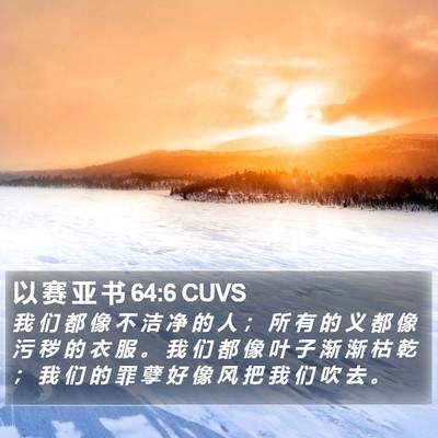 以 赛 亚 书 64:6 CUVS Bible Verse Image