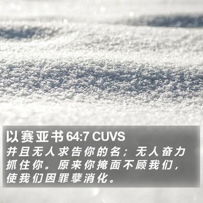 以 赛 亚 书 64:7 CUVS Bible Verse Image