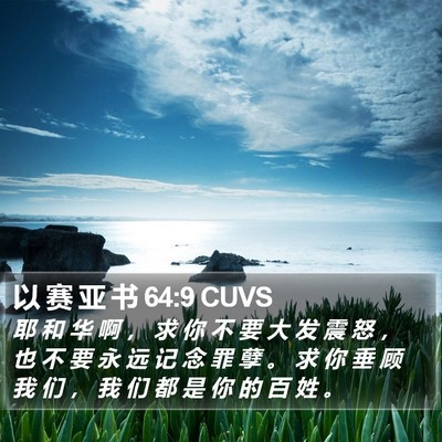 以 赛 亚 书 64:9 CUVS Bible Verse Image