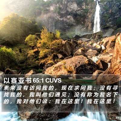 以 赛 亚 书 65:1 CUVS Bible Verse Image