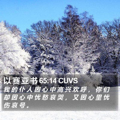 以 赛 亚 书 65:14 CUVS Bible Verse Image