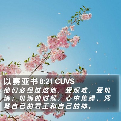 以 赛 亚 书 8:21 CUVS Bible Verse Image