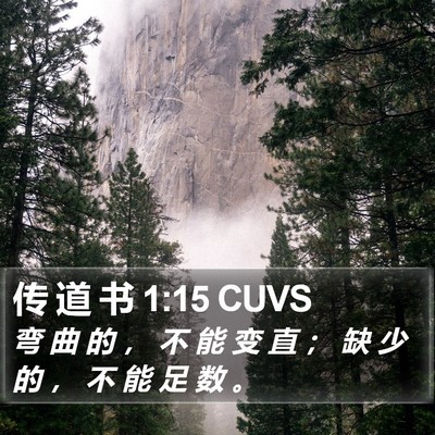 传 道 书 1:15 CUVS Bible Verse Image