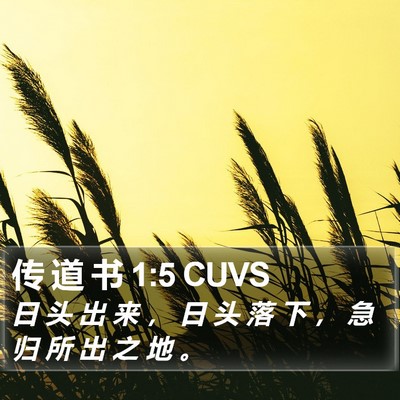 传 道 书 1:5 CUVS Bible Verse Image