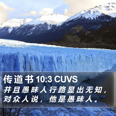 传 道 书 10:3 CUVS Bible Verse Image