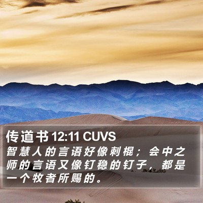传 道 书 12:11 CUVS Bible Verse Image