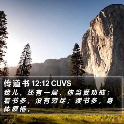 传 道 书 12:12 CUVS Bible Verse Image