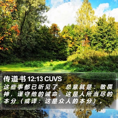 传 道 书 12:13 CUVS Bible Verse Image