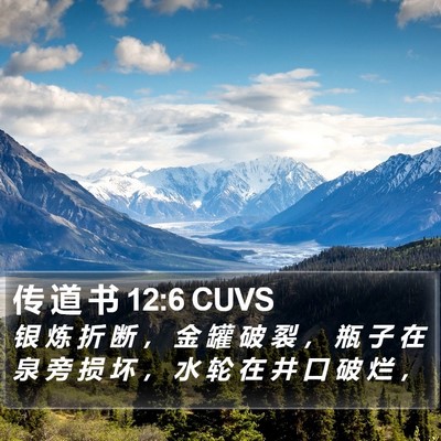 传 道 书 12:6 CUVS Bible Verse Image