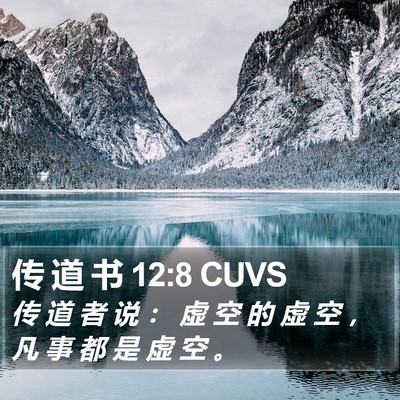 传 道 书 12:8 CUVS Bible Verse Image