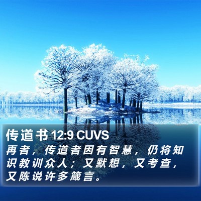 传 道 书 12:9 CUVS Bible Verse Image