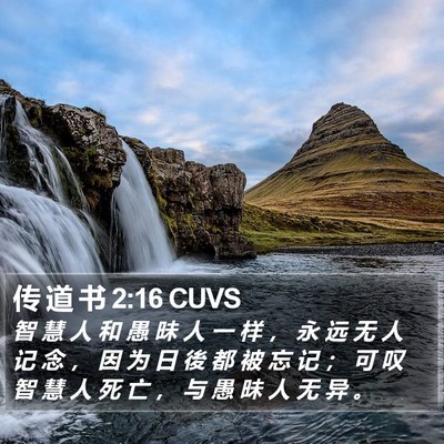 传 道 书 2:16 CUVS Bible Verse Image
