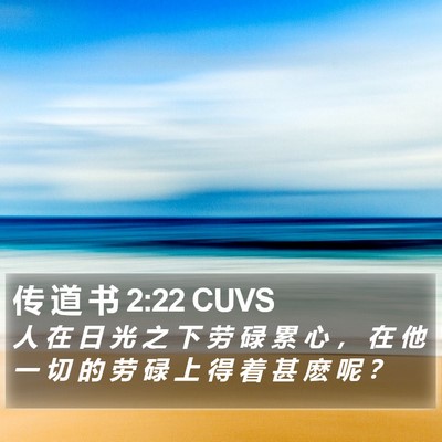 传 道 书 2:22 CUVS Bible Verse Image