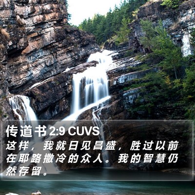 传 道 书 2:9 CUVS Bible Verse Image