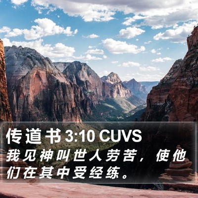 传 道 书 3:10 CUVS Bible Verse Image