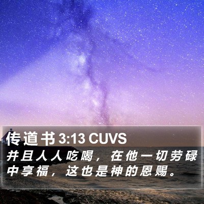 传 道 书 3:13 CUVS Bible Verse Image