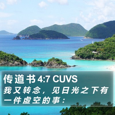 传 道 书 4:7 CUVS Bible Verse Image