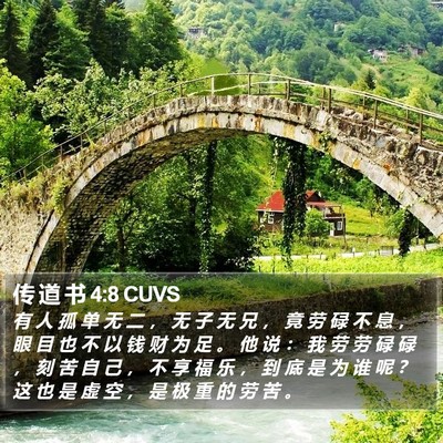 传 道 书 4:8 CUVS Bible Verse Image