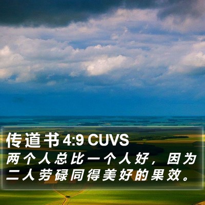 传 道 书 4:9 CUVS Bible Verse Image