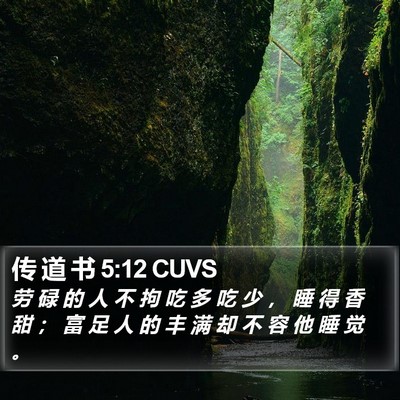 传 道 书 5:12 CUVS Bible Verse Image