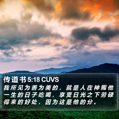 传 道 书 5:18 CUVS Bible Verse Image