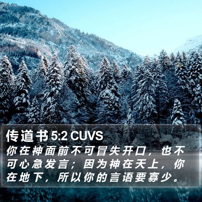 传 道 书 5:2 CUVS Bible Verse Image