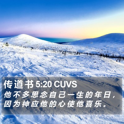 传 道 书 5:20 CUVS Bible Verse Image