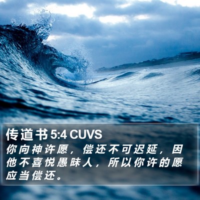 传 道 书 5:4 CUVS Bible Verse Image