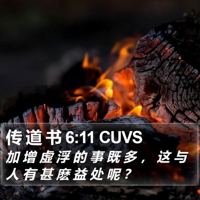 传 道 书 6:11 CUVS Bible Verse Image