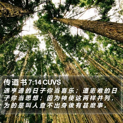 传 道 书 7:14 CUVS Bible Verse Image