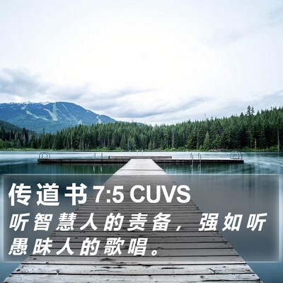 传 道 书 7:5 CUVS Bible Verse Image