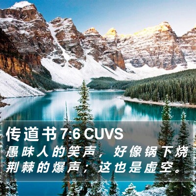 传 道 书 7:6 CUVS Bible Verse Image