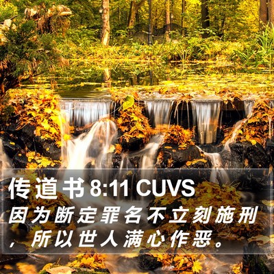 传 道 书 8:11 CUVS Bible Verse Image
