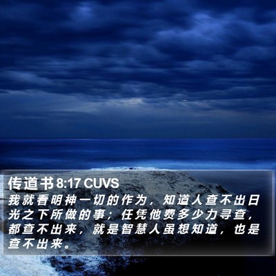 传 道 书 8:17 CUVS Bible Verse Image