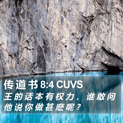 传 道 书 8:4 CUVS Bible Verse Image